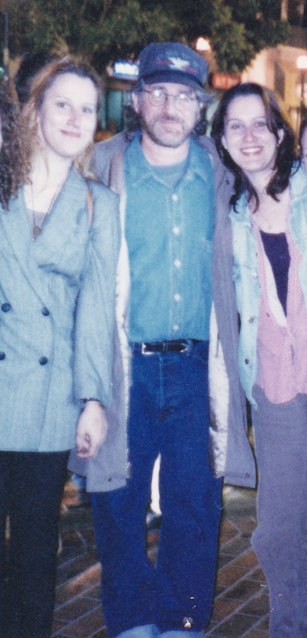 Director Steven Spielberg with Jitka and Katerina Bartu