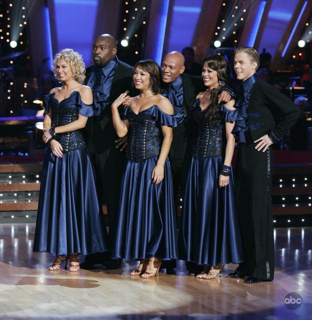 Still of Brooke Burke-Charvet, Warren Sapp and Maurice Greene in Dancing with the Stars (2005)