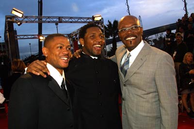 Samuel L. Jackson, Ray Lewis and Maurice Greene