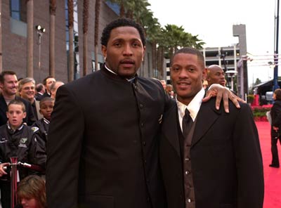 Ray Lewis and Maurice Greene