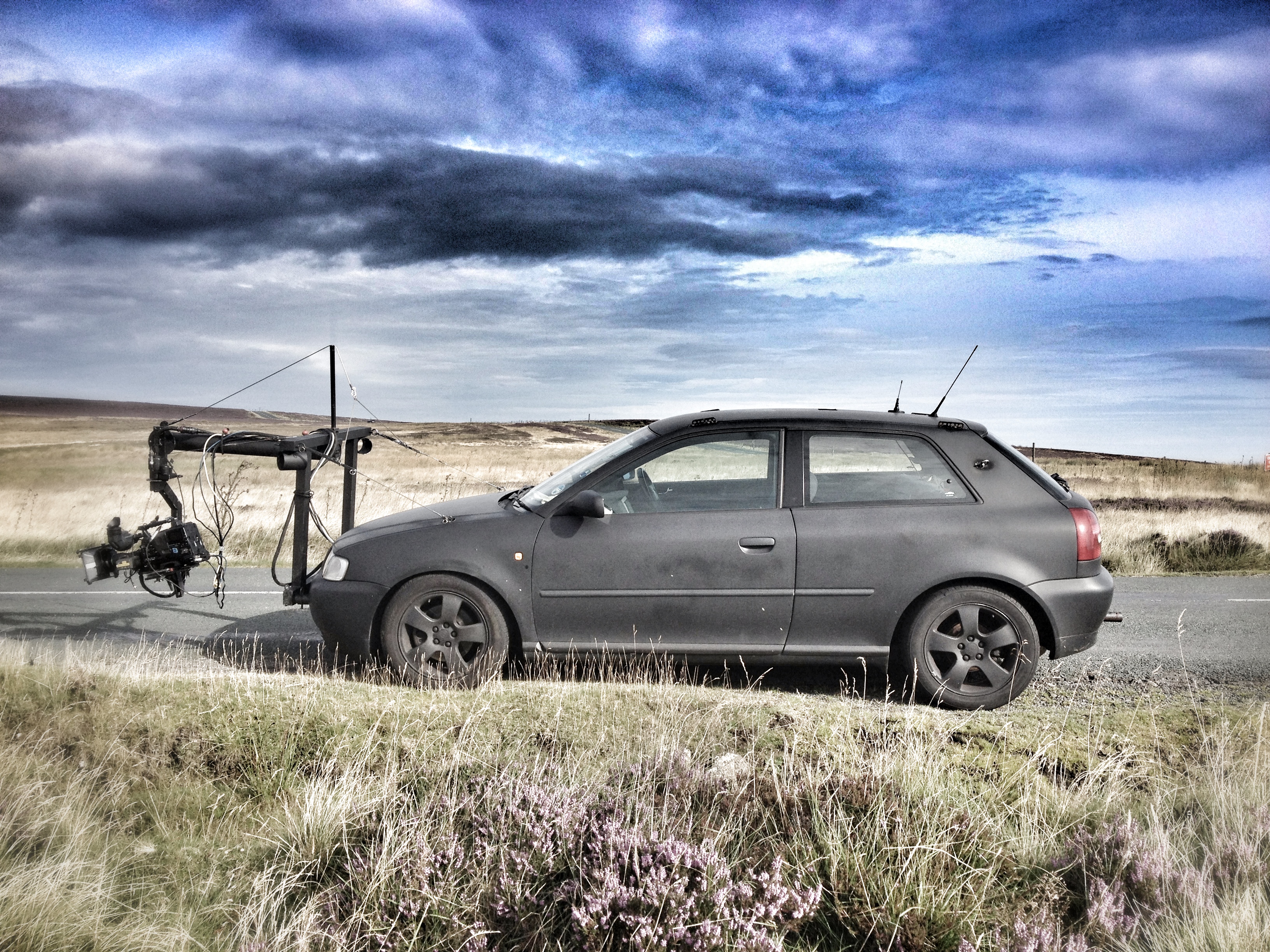 Audi A3 tacking car in Yorkshire for Top Gear DVD 2013