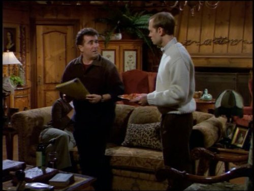 Still of David Hyde Pierce and Saul Rubinek in Frasier (1993)