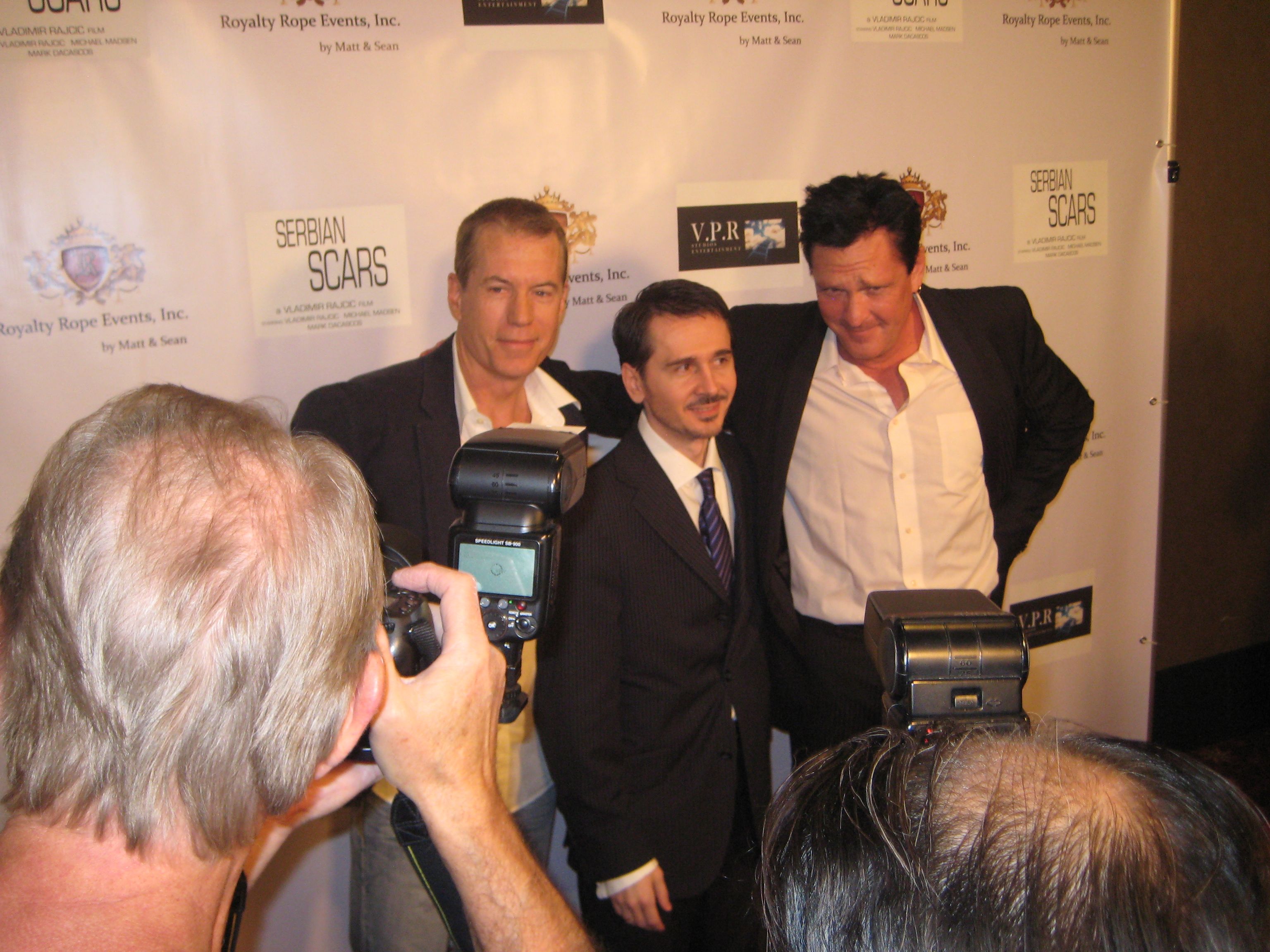 RED CARPET (PREMIERE) OF SERBIAN SCARS ON OCTOBER 29TH 2009 VLADIMIR RAJCIC, MICHAEL MADSEN AND BRENT HUFF