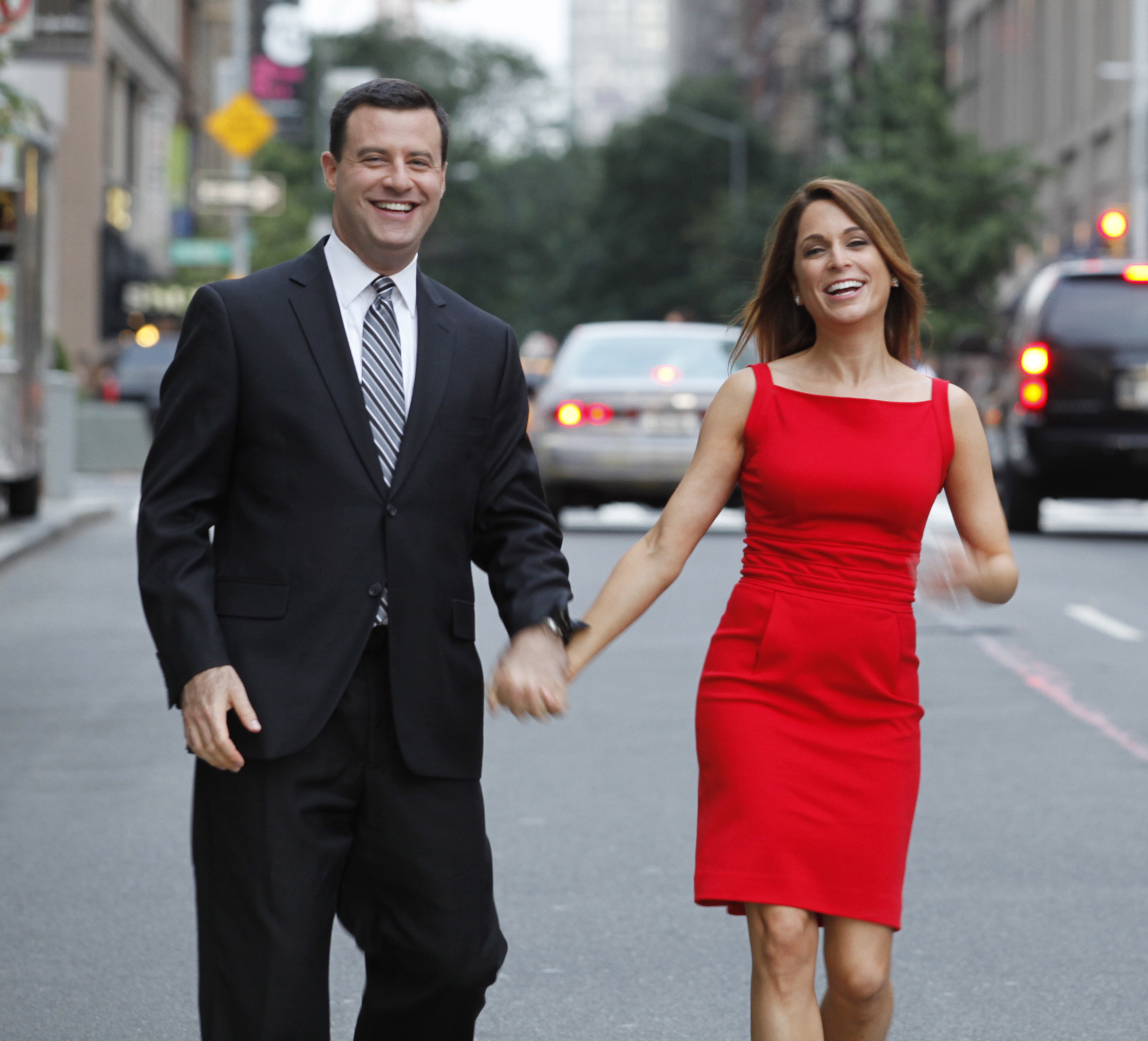 David Shuster and his wife, writer/producer Kera Rennert, in NYC in 2012.