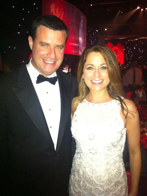 David Shuster and his wife, Kera Rennert, at the 64th Emmy Awards Governors Ball.