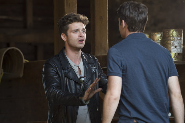 Still of Sebastian Stan and James Wolk in Political Animals: The Woman Problem (2012)