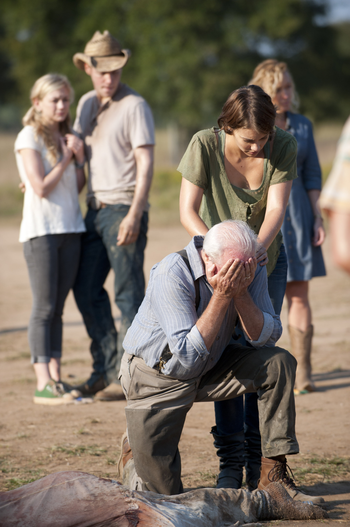 Still of Scott Wilson and Lauren Cohan in Vaiksciojantys negyveliai: Nebraska (2012)