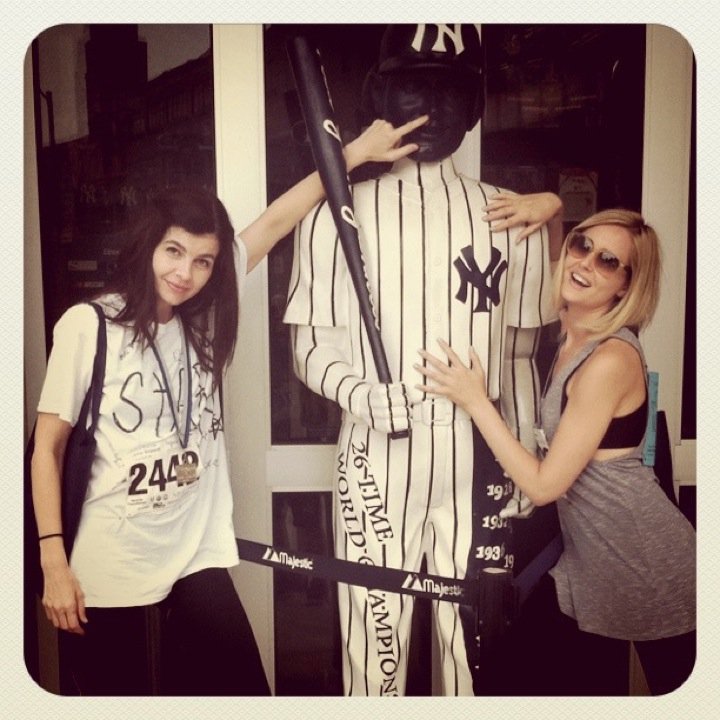 Nancy Mitchell and Anna Nordeen at the Damon Runyon 5k Yankee Stadium