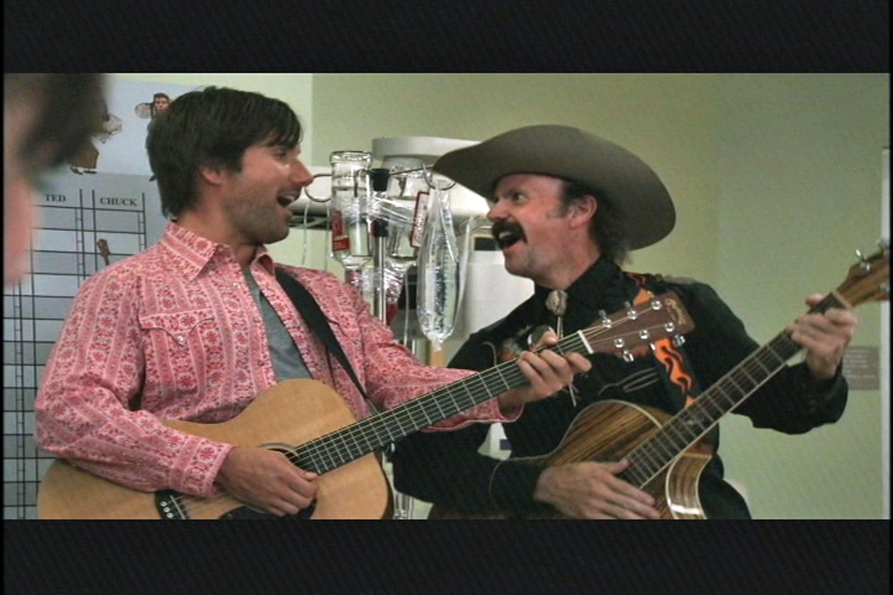 Jack Harding (r) and Jon Lajoie singing on THE LEAGUE