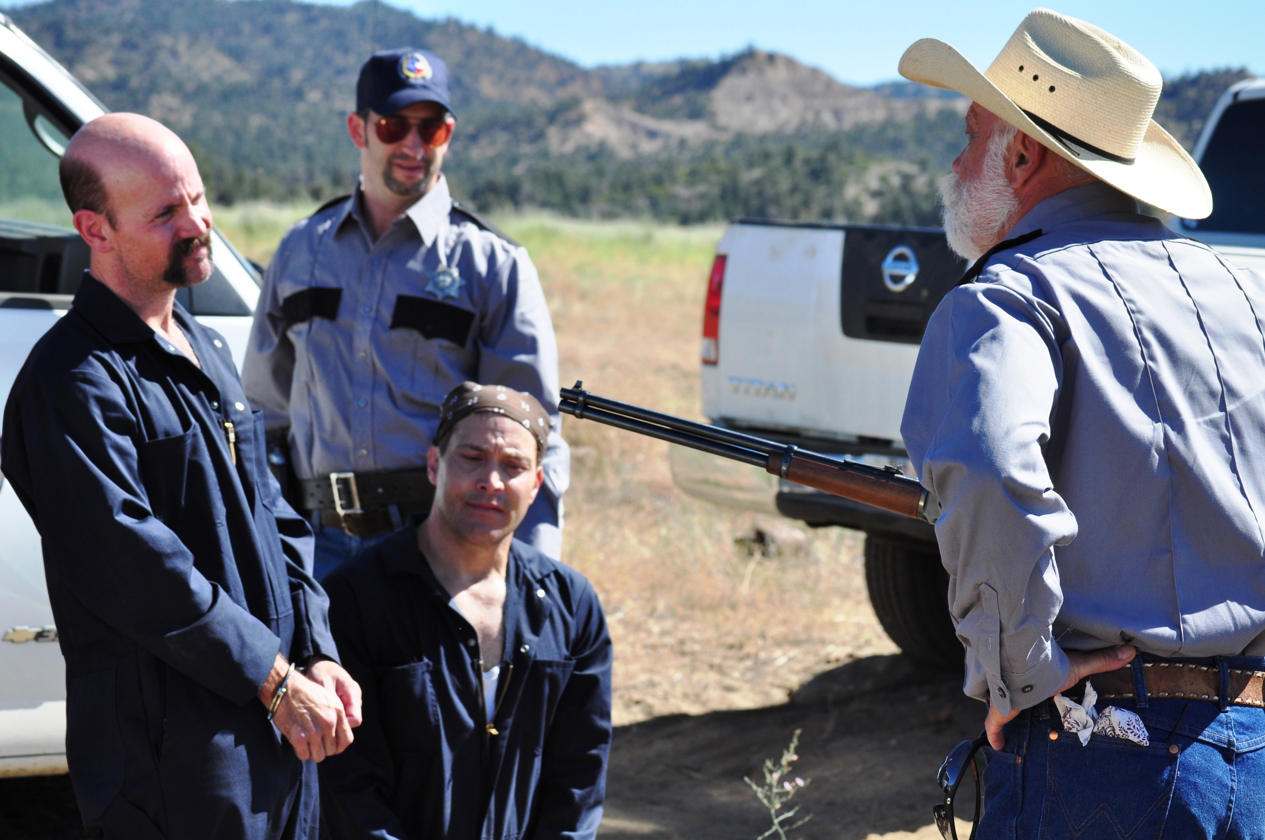 Jack Nathan Harding, Kevin Sizemore, Javi Mulero and Steve Larkin in CHAINED the Movie.