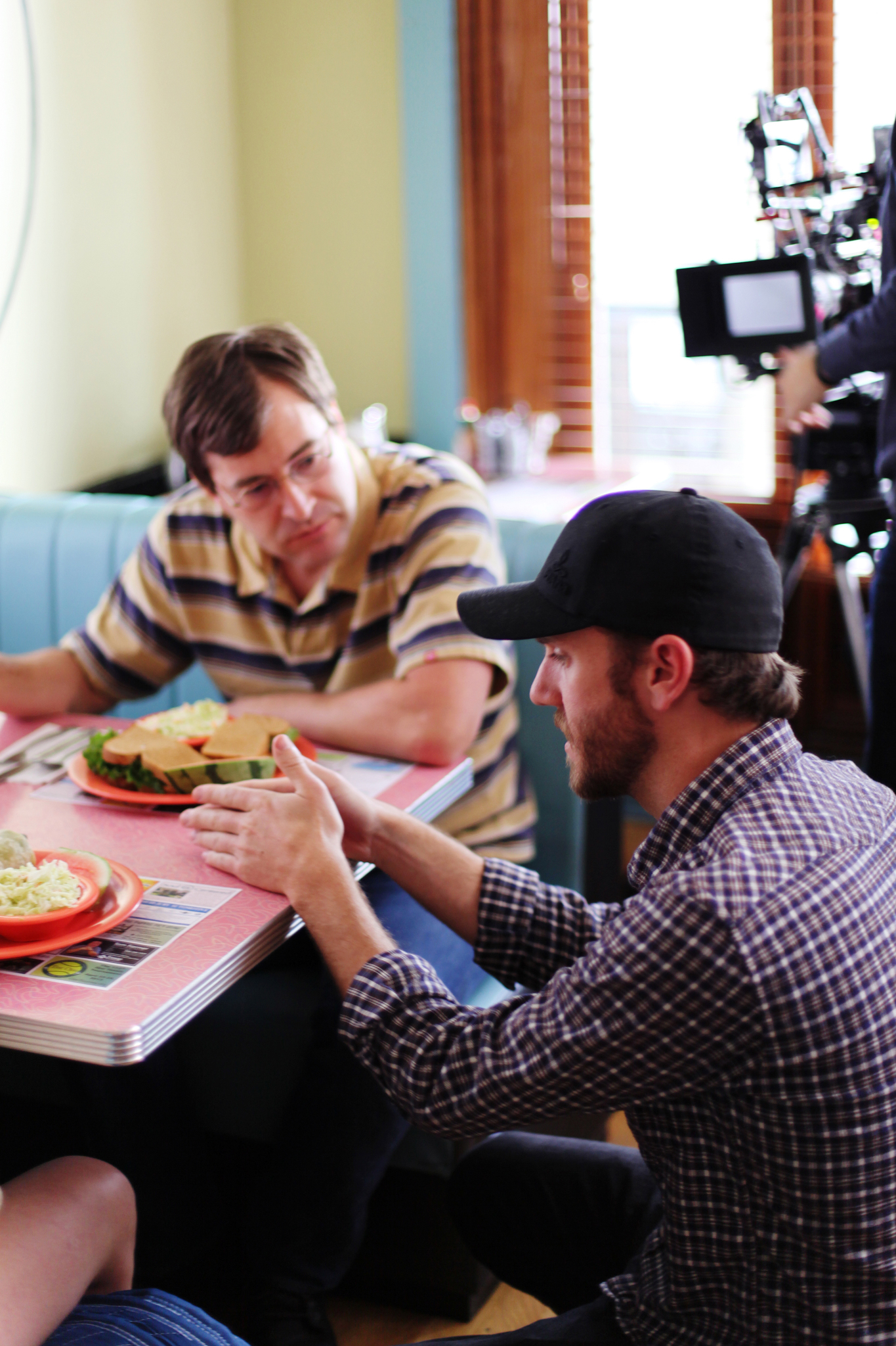 Mark Duplass and Charlie McDowell in The One I Love (2014)