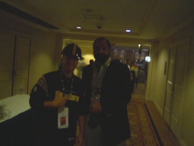 Bill Ehrin and Steelers great Franco Harris