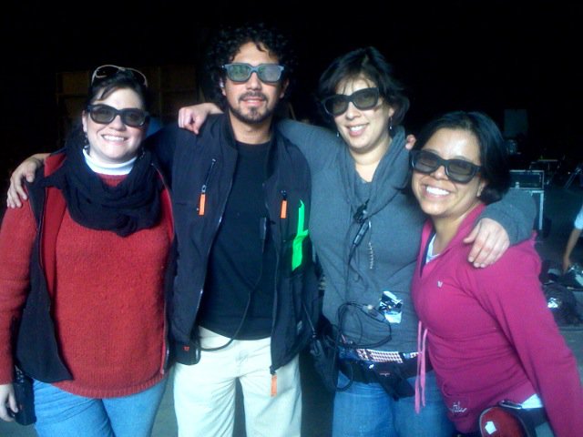 Veronica Novelo, Alejandro Cortes, Issa Guerra, Ana Hernández Filming Gillette 3D Mex