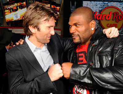 Sharlto Copley and Quinton 'Rampage' Jackson