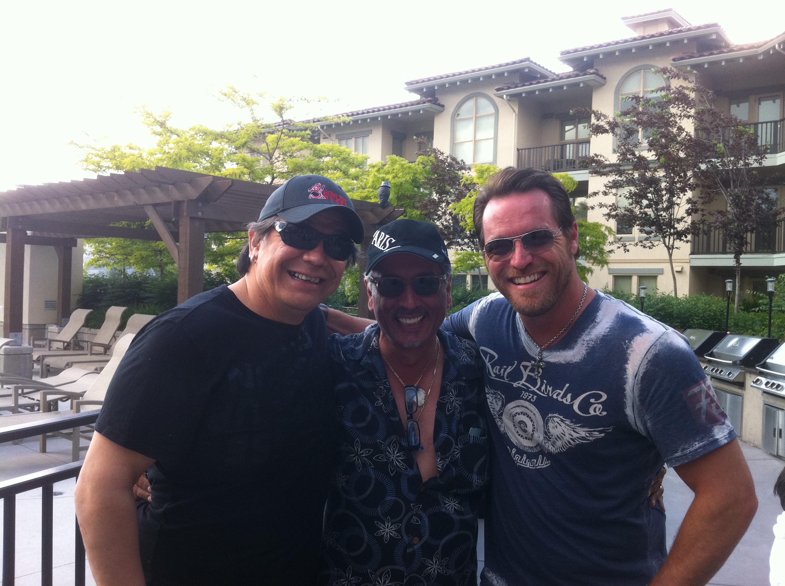 Lorne Cardinal with musical artists Oscar Lopez and George Canyon at the 2011 Osoyoos Celebrity Wine Festival co-hosted by Jason Priestly & Chad Oakes