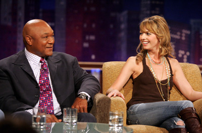 George Foreman and Rachel Perry at event of Jimmy Kimmel Live! (2003)