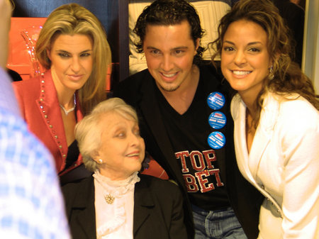 Celeste Holm, Eva LaRue and Max Tucci