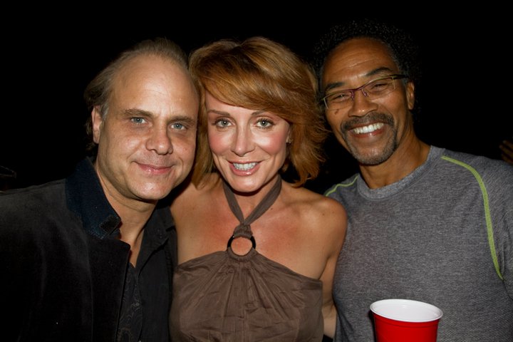 Actors Dennis W. Hall,Kristin Carey and Jonaton Wyne of THE CROSS a film by The Grinman Brothers.