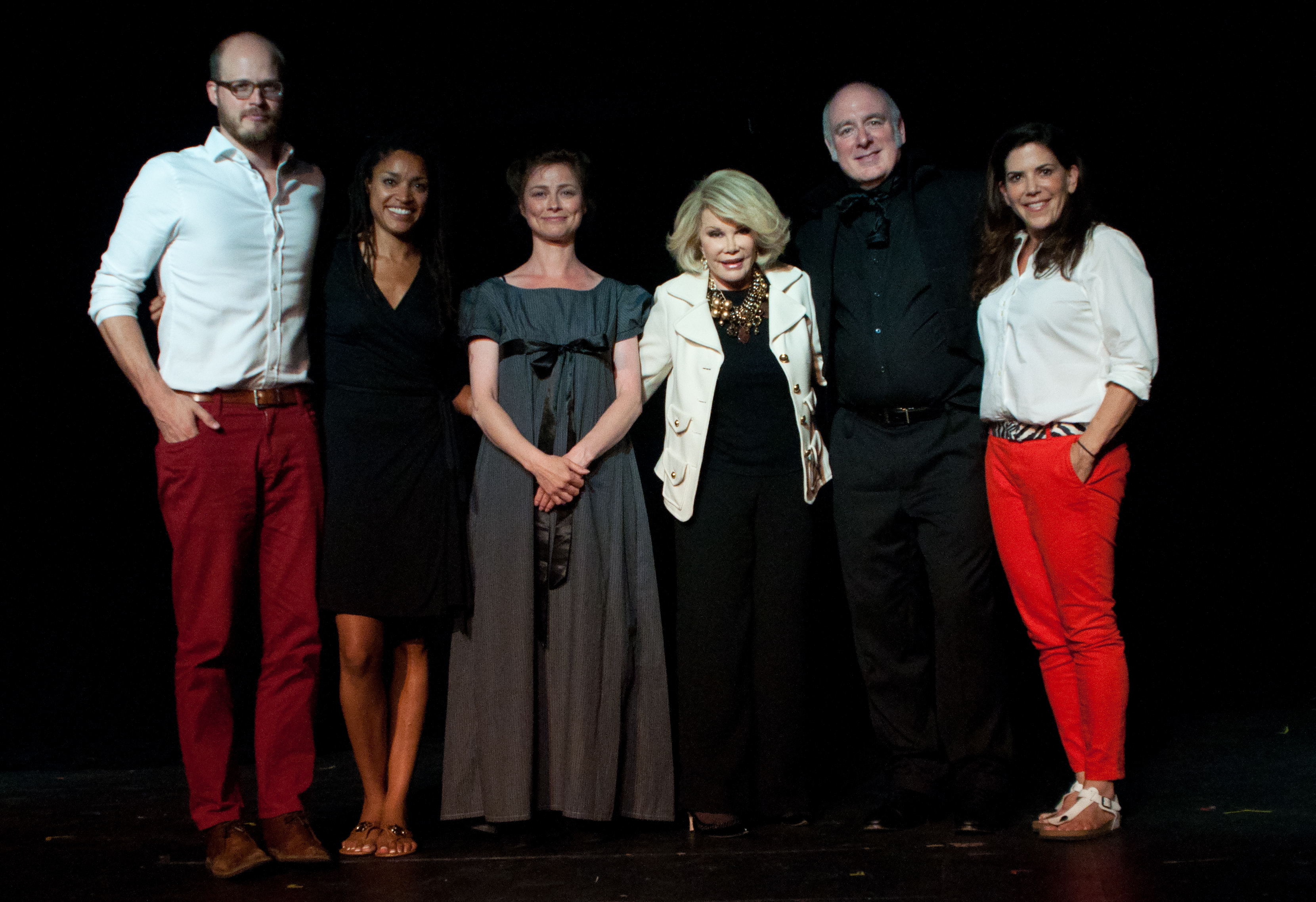 The Kemble's Riot cast, Kerri McLean, Joan Rivers, Guy Masterson, Beth Fitgerald, Marla Schultz, Matt Beatz