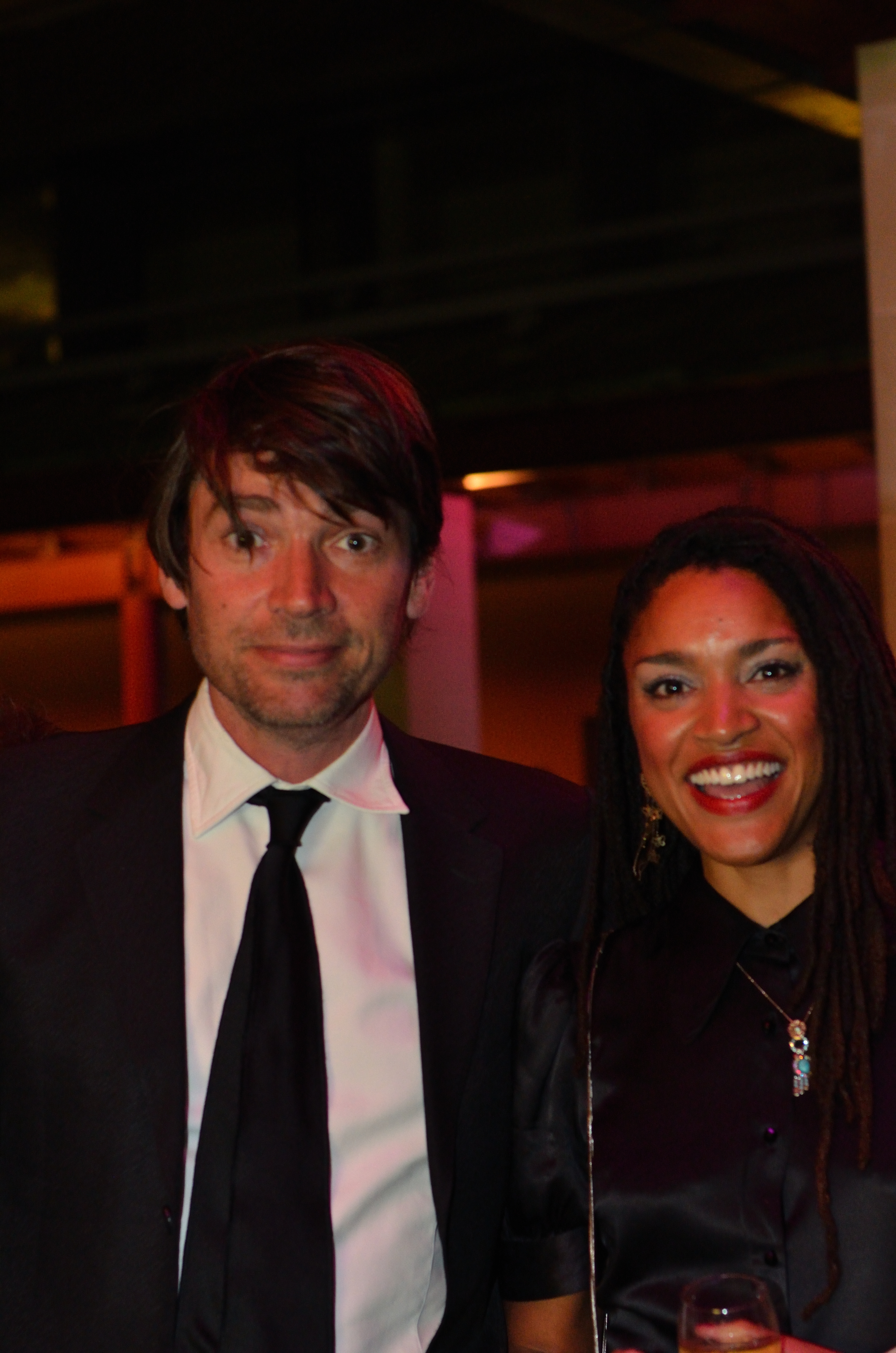 Kerri McLean photographed with Alex James at The GQ Man of the Year Awards.