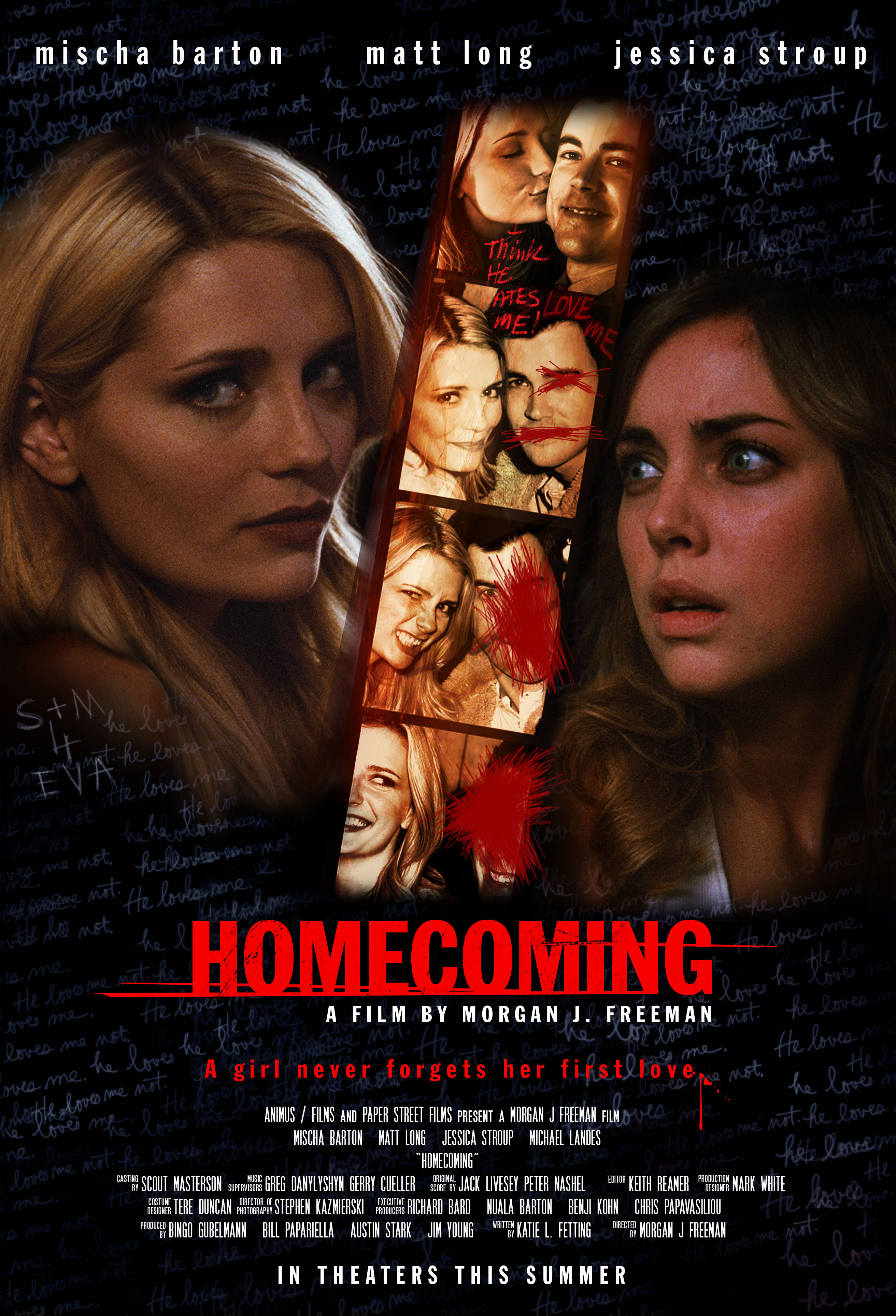 Mischa Barton, Matt Long and Jessica Stroup in Homecoming (2009)