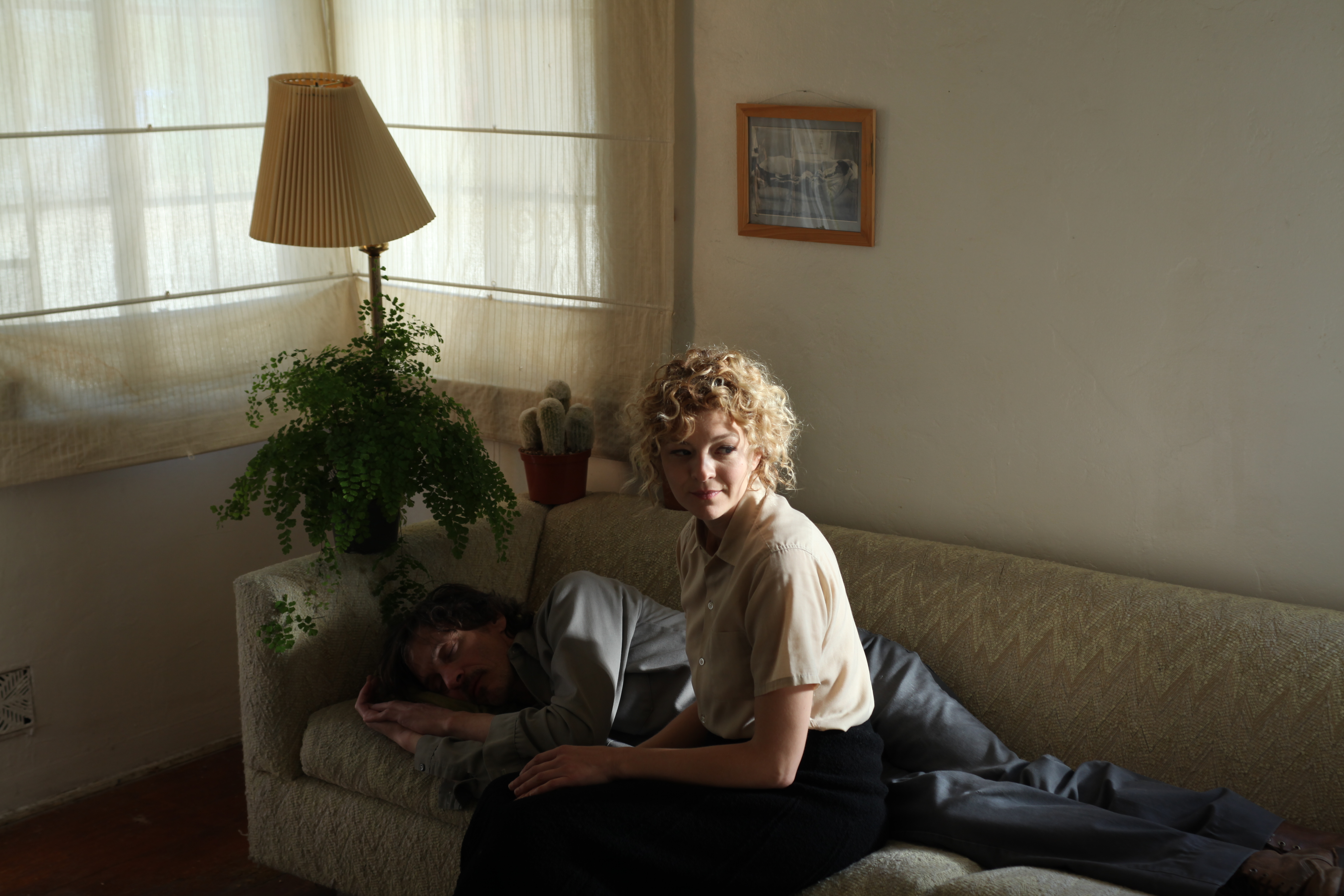 Still of John Hawkes and Oona Mekas in The Sleepy Man (2012).
