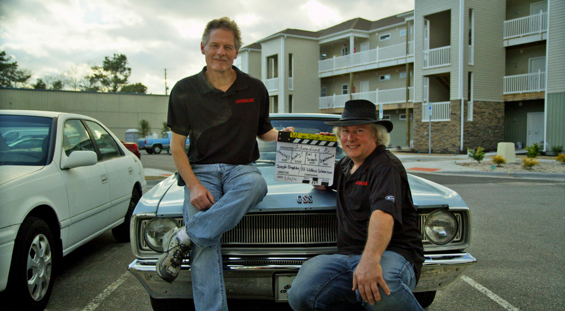 Executive producer Del Baron and Director Joseph Simpkins on location for Adrenaline