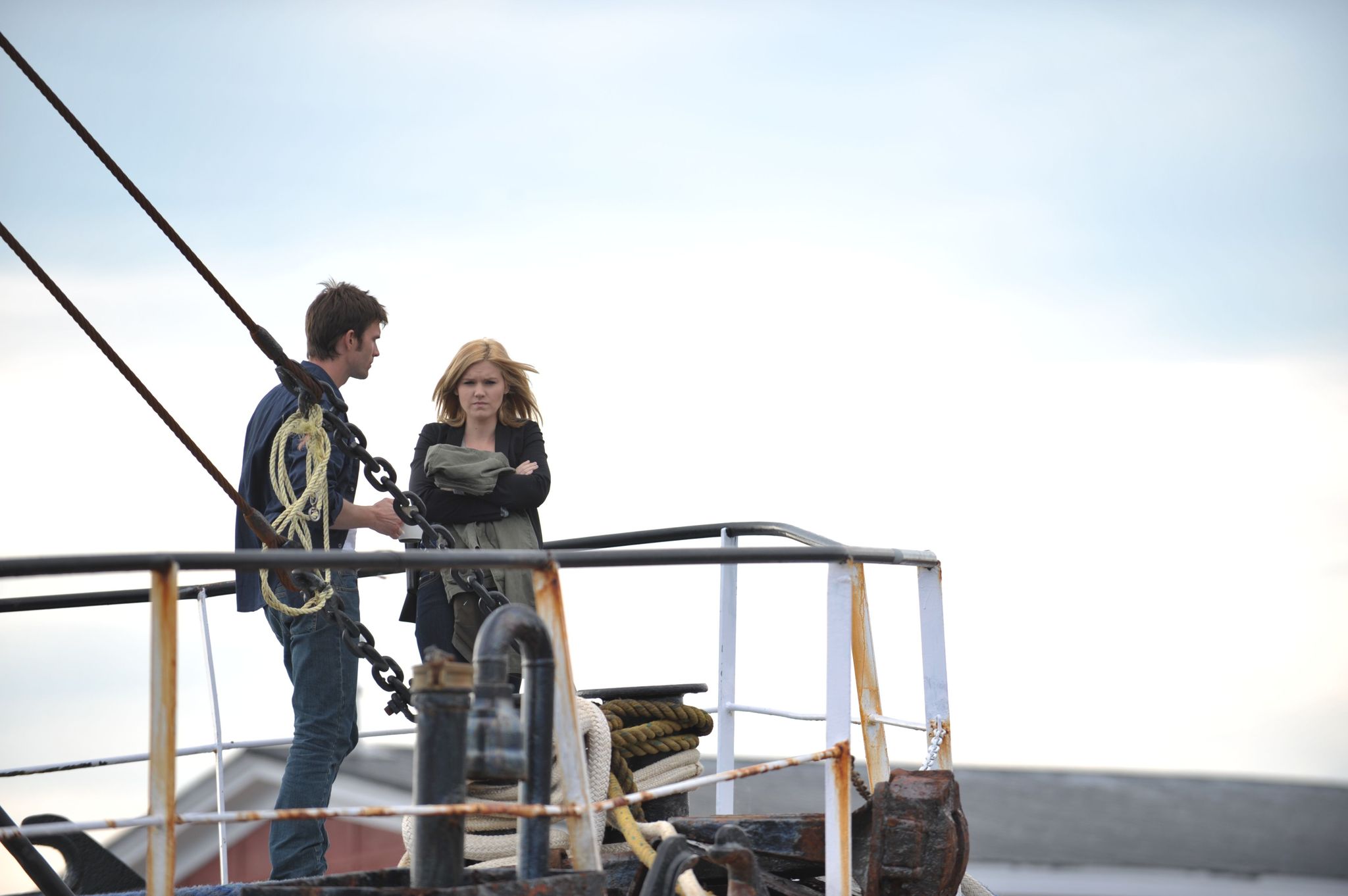 Still of Lucas Bryant and Emily Rose in Haven (2010)