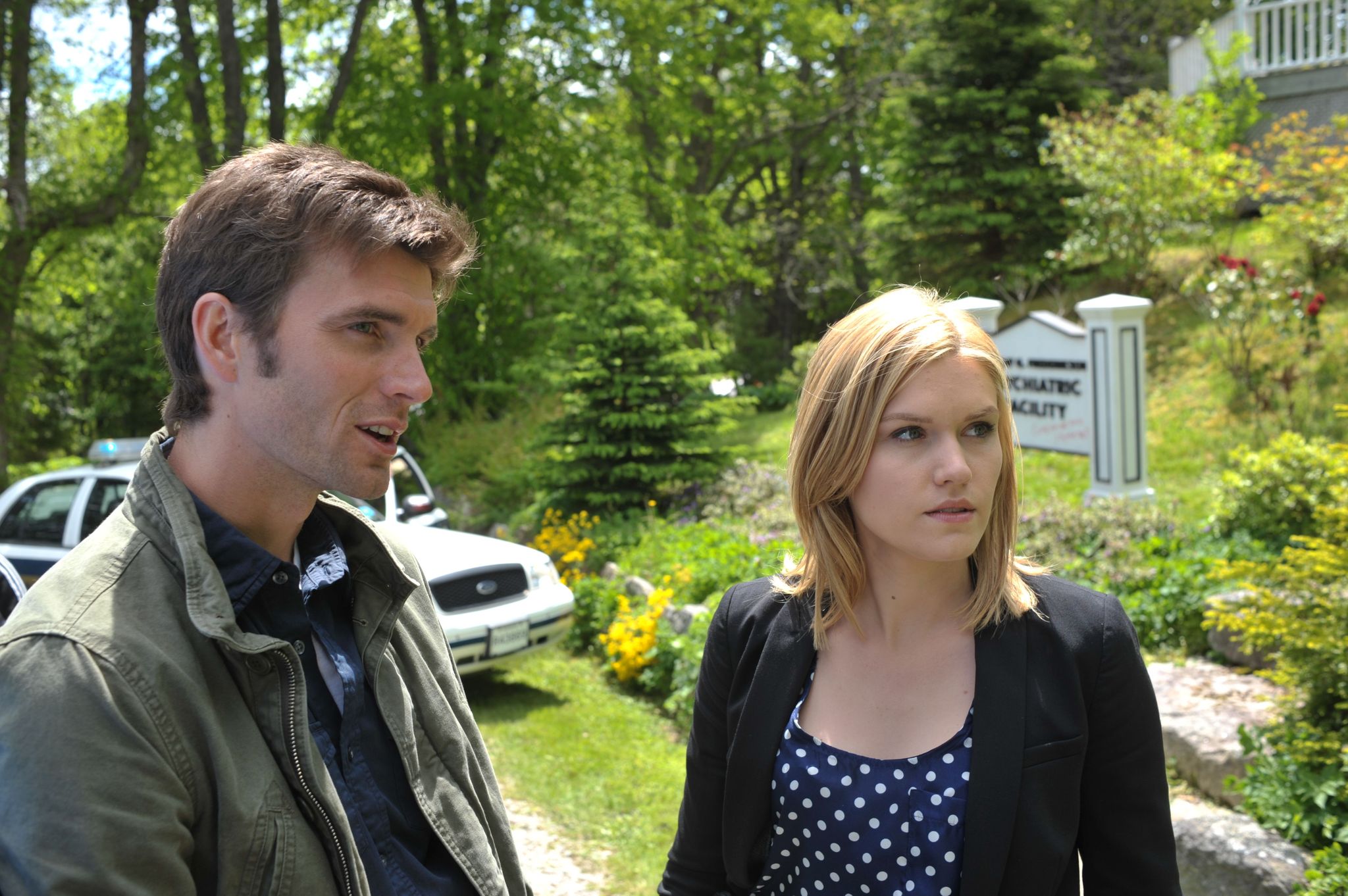 Still of Lucas Bryant and Emily Rose in Haven (2010)