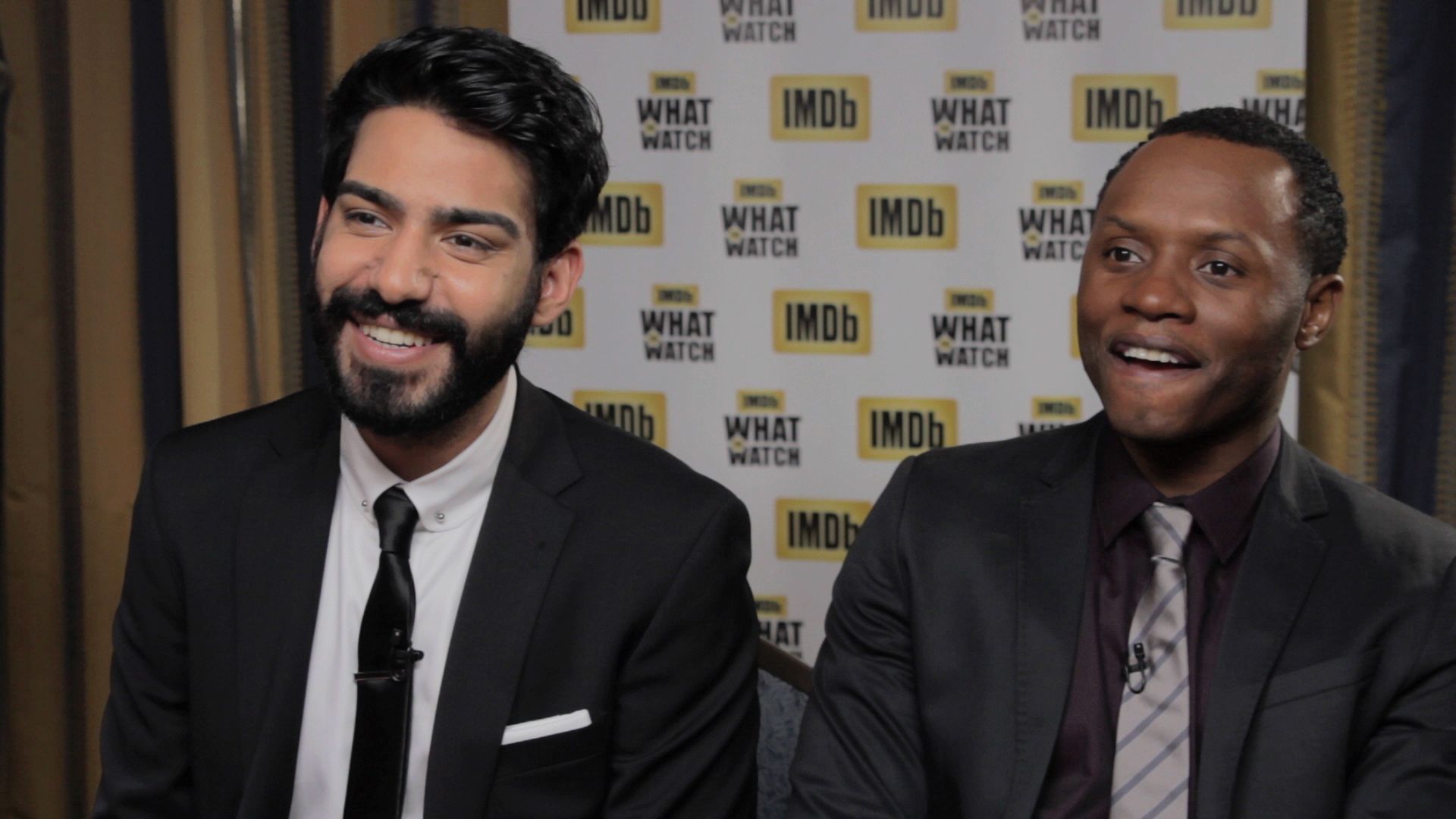 Still of Malcolm Goodwin and Rahul Kohli in IMDb: What to Watch (2013)