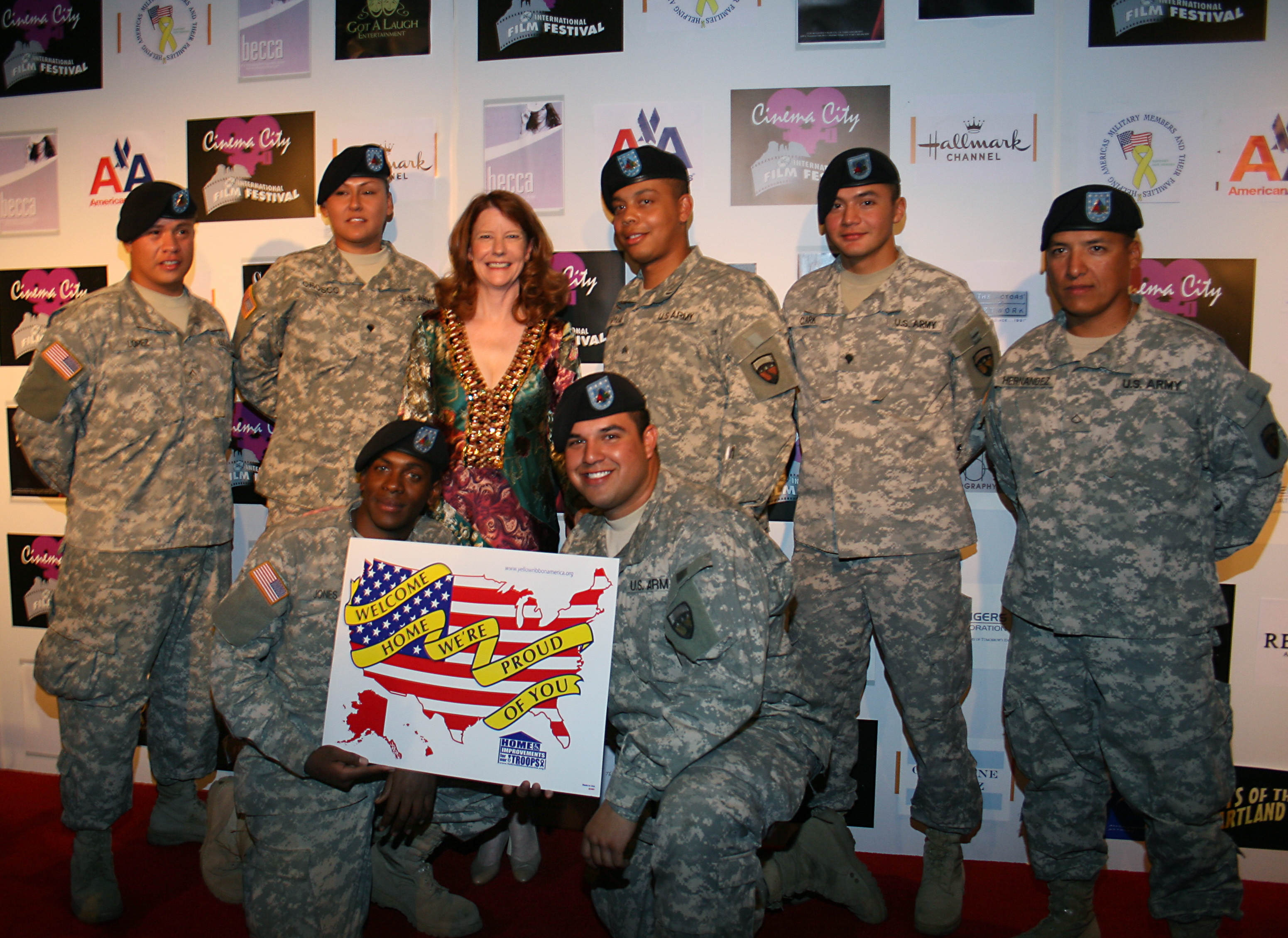 Mary Ann with Troops at CCIFF