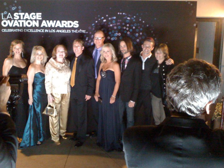 Cast and productin team of YELLOW at the Ovation Awards 2010: Rachel Sorsa, Kristen McCullough, Louise Beard (Producer), Del Shores (Director), David Cowgil, Susan Leslie, Emerson Collins (Producer), Jason Dottley (Producer), Madonna Cacciatore