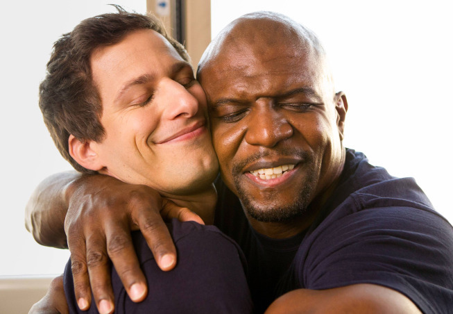 Still of Terry Crews and Andy Samberg in Brooklyn Nine-Nine (2013)