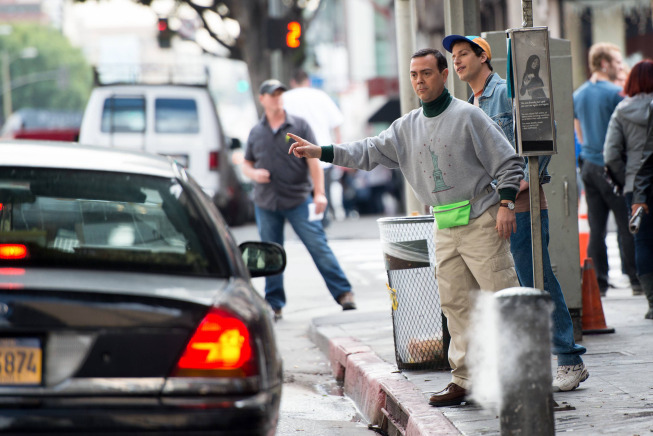 Still of Joe Lo Truglio and Andy Samberg in Brooklyn Nine-Nine (2013)