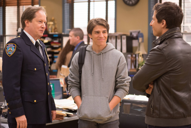 Still of Andy Samberg and Michael Grant in Brooklyn Nine-Nine (2013)