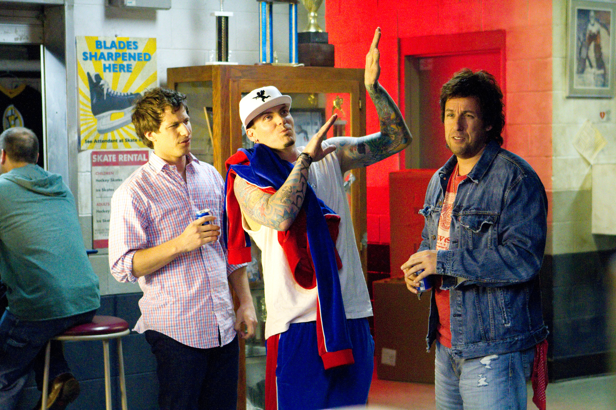 Still of Adam Sandler, Vanilla Ice and Andy Samberg in Pakvaises tetis (2012)