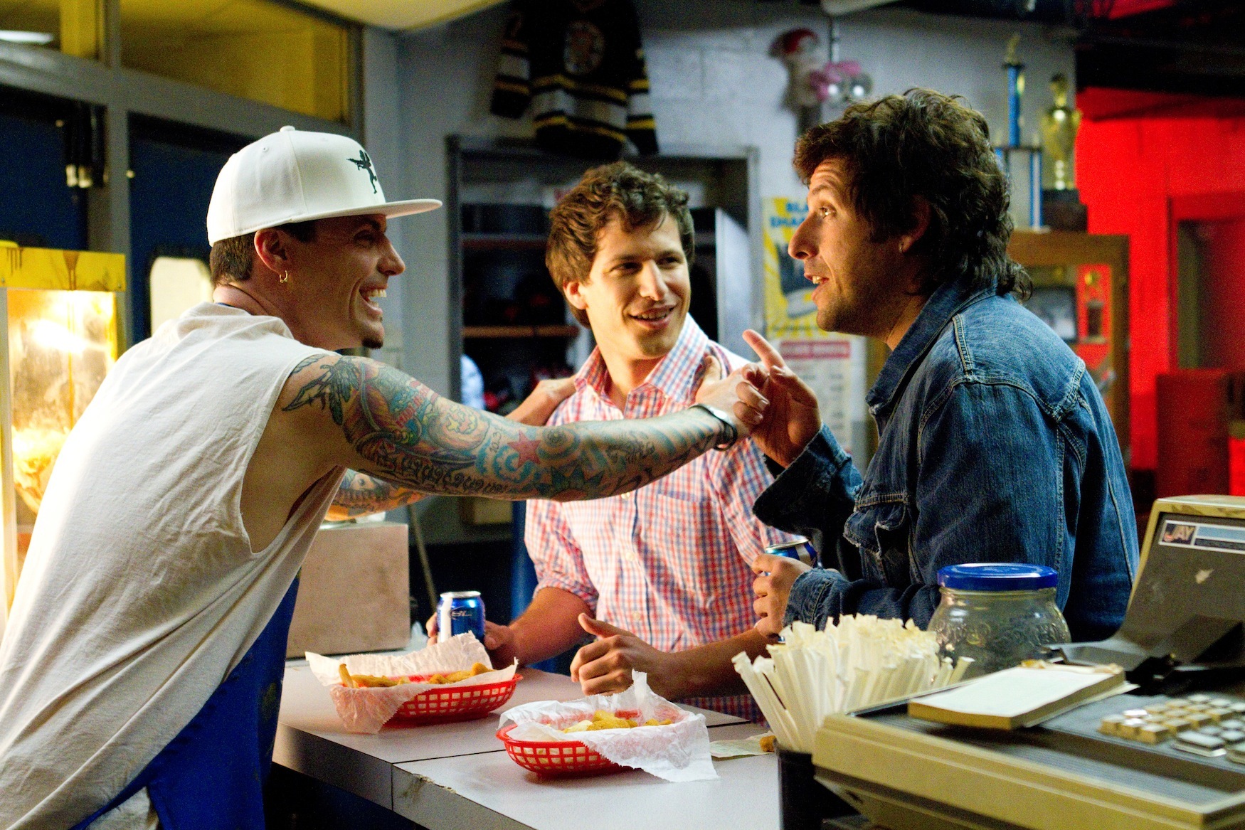 Still of Adam Sandler, Vanilla Ice and Andy Samberg in Pakvaises tetis (2012)