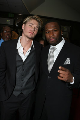 Chad Michael Murray and 50 Cent at event of Home of the Brave (2006)