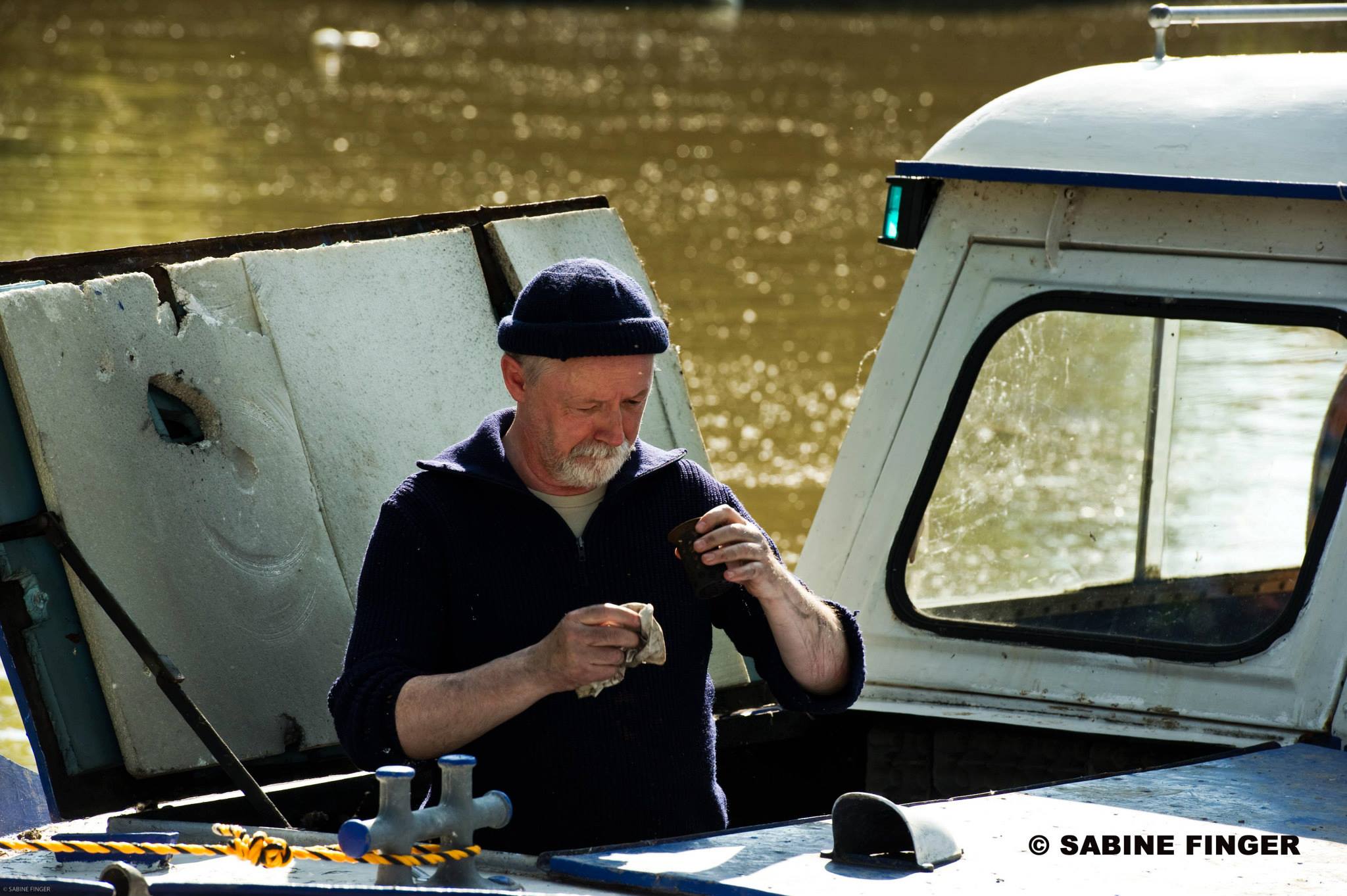 Actor Olaf Krätke as old seaman captain Solmsen in the feature film 
