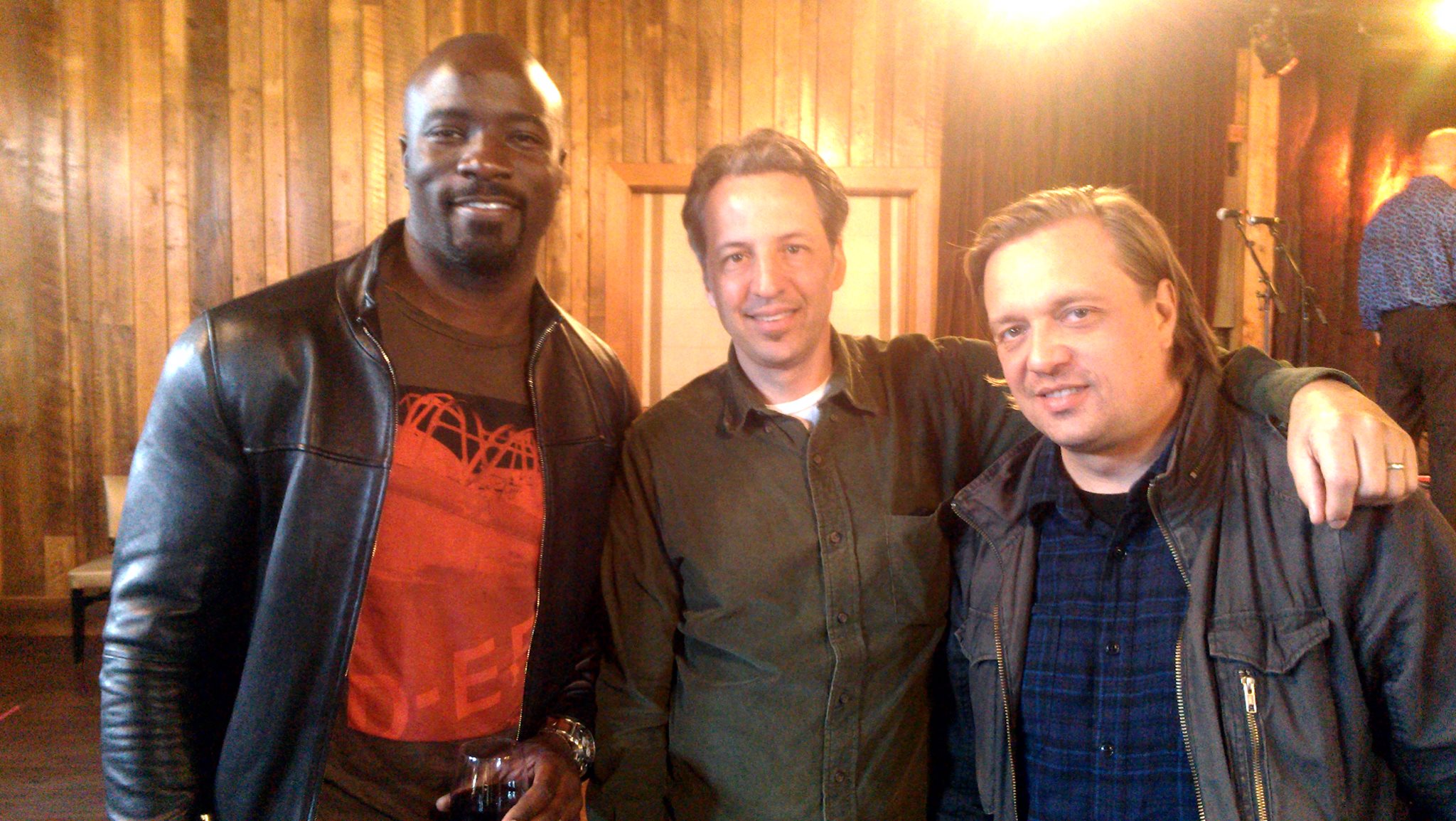 Mike Colter, Patrick Gilles and Steven Wiig at the Bay Area Premiere of 