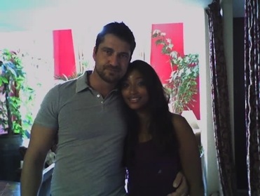 Gerard Butler and I during the filming of The Ugly Truth.