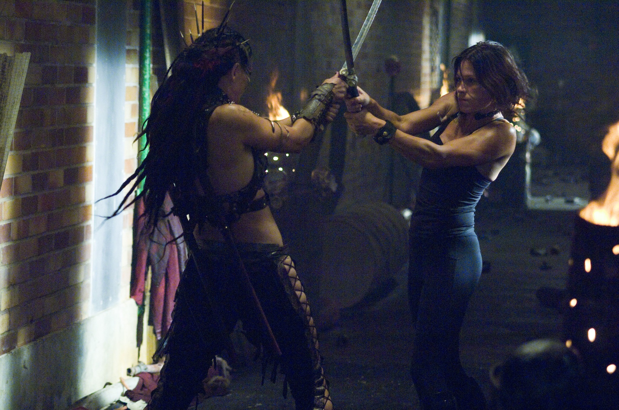 Still of Lee-Anne Liebenberg and Rhona Mitra in Doomsday (2008)