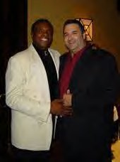 Filmmaker Sam Borowski with Actor Keith David at the Nat King Cole Tribute in New York City in 2007.
