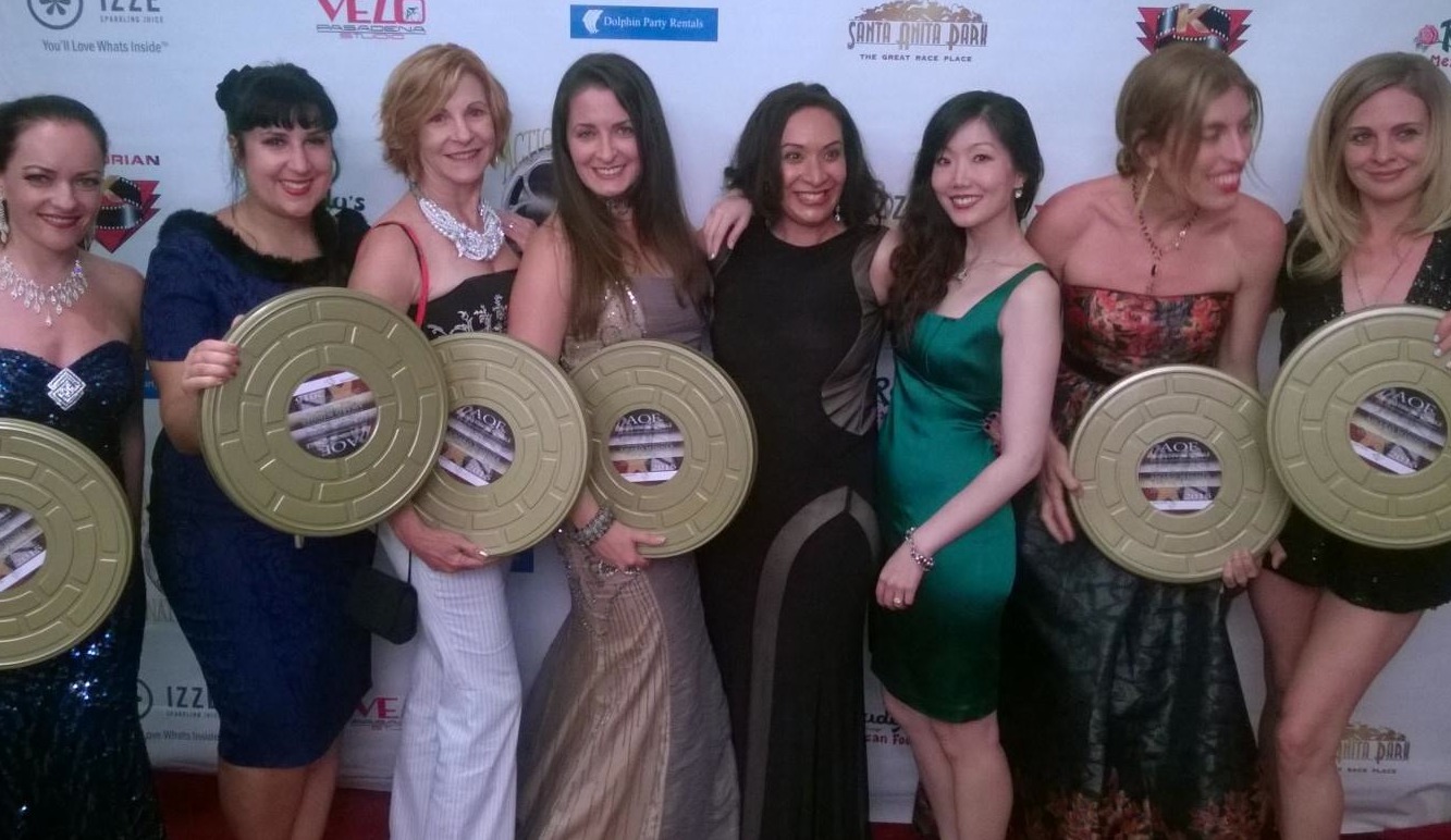 Group shot of the ladies that won awards at Action On Film 2015