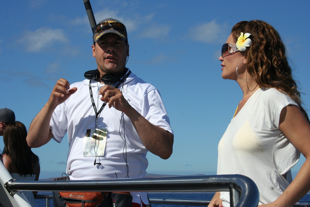 Scott Directing Actress Cindy Lemos on IGTV while at Sea