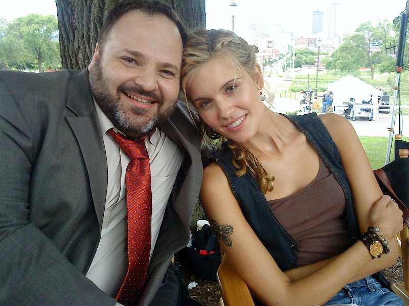 Rod Maiorano and Maggie Grace on the set of The Experiment