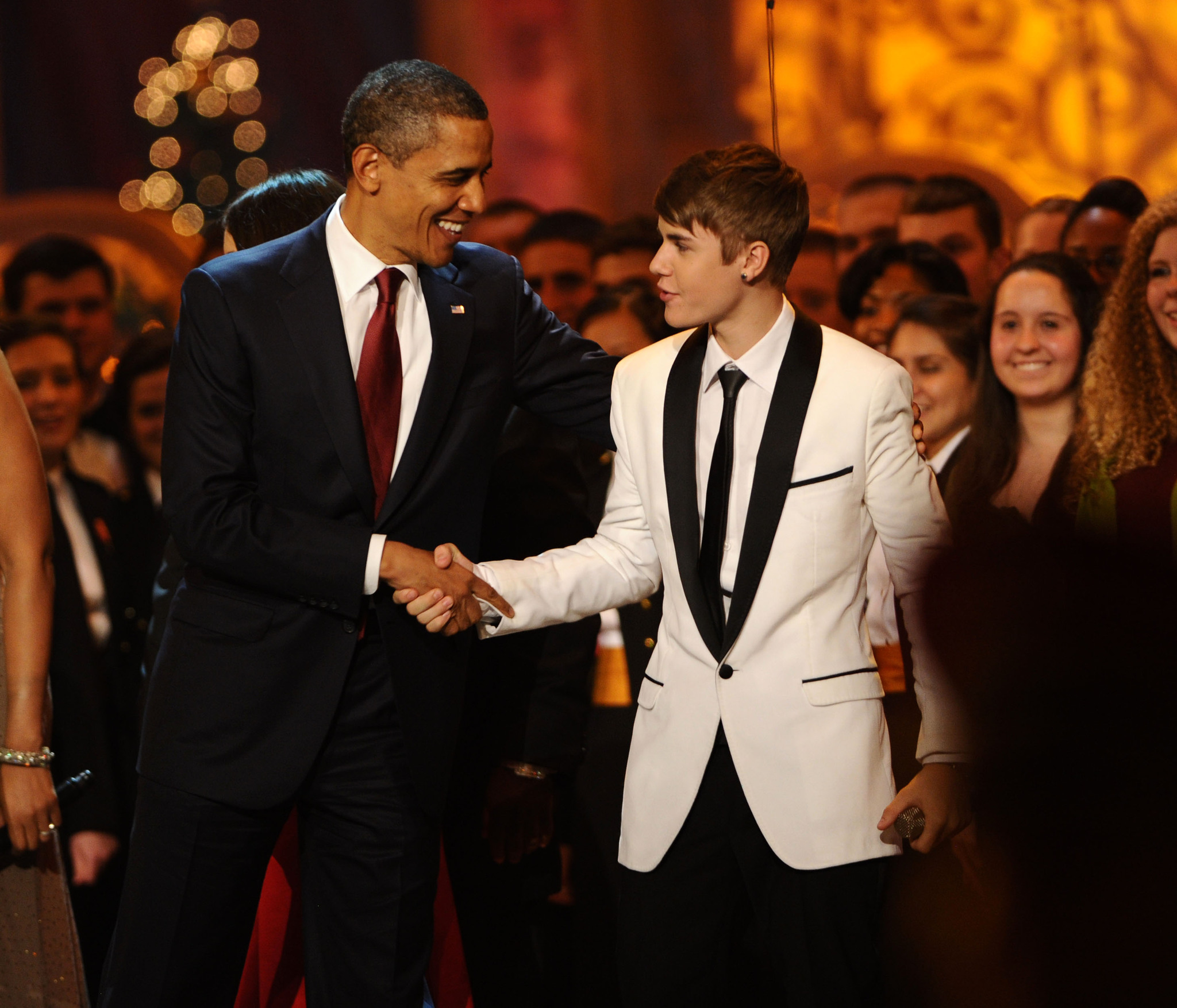 Barack Obama and Justin Bieber