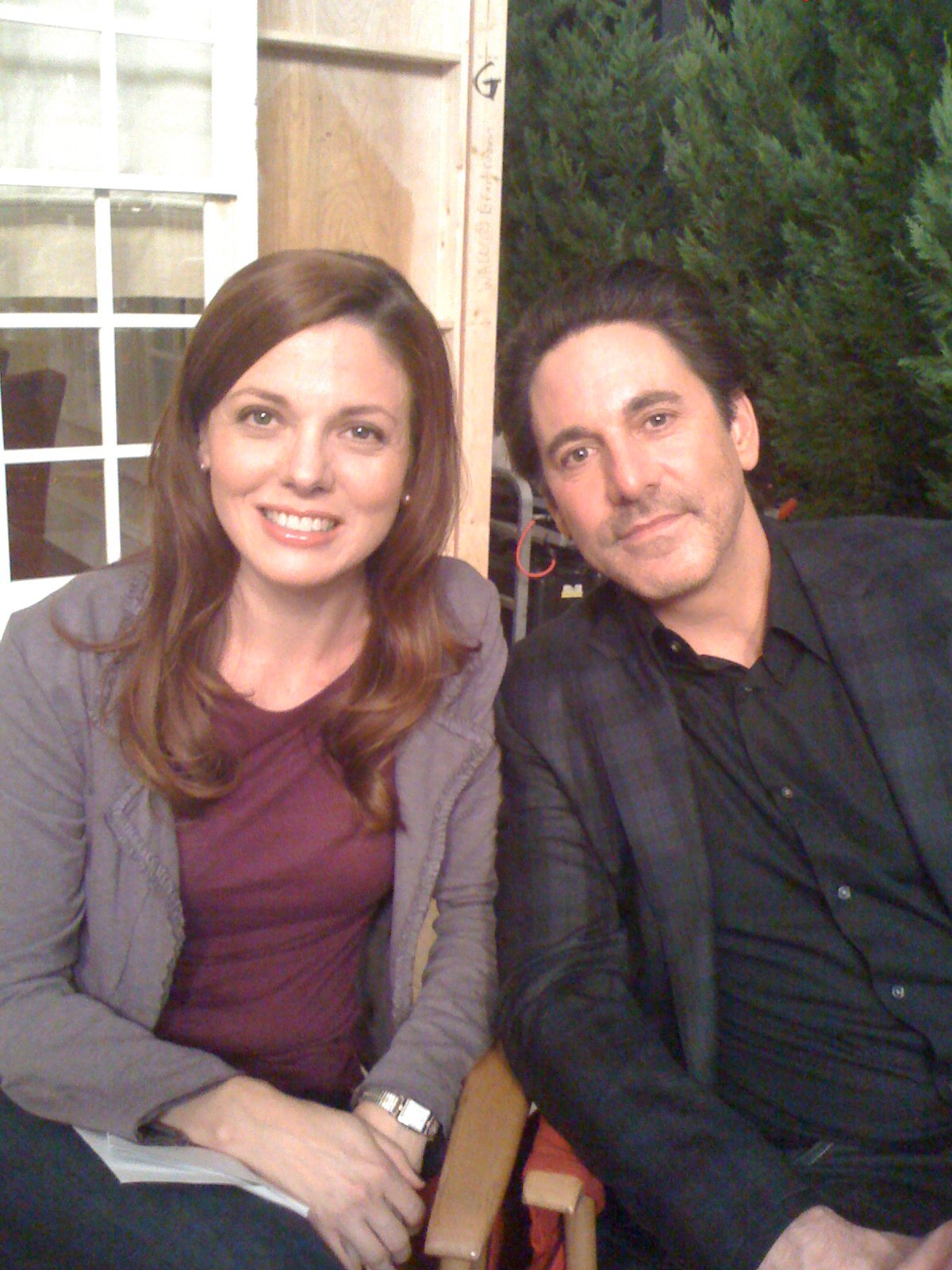 Necessary Roughness shoot. Claire Bronson and Scott Cohen.