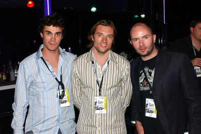 Eric Michael Cole, Michael Aimette and John G. Hofmann at event of The Aristocrats (2005)