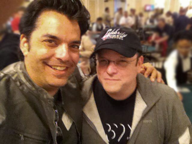 Lex Lang with Jason Alexander at the Jason Alexander Poker Tournament.